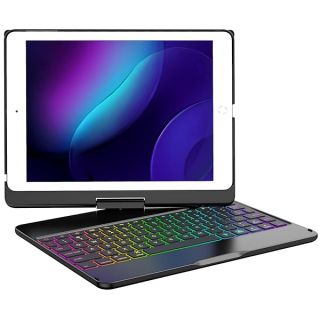 "MMK 9.7" iPad Keyboard Case with Detachable Bluetooth - Compatible with iPad 2018, Pro 2017, Air 2 - Auto Sleep/Wake (Black)"