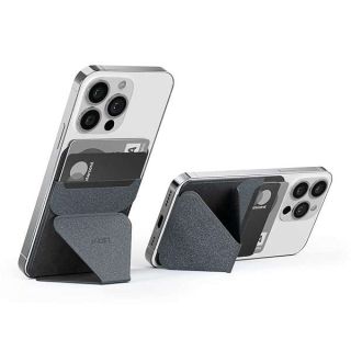 MOFT Phone Stand with 3M Adhesive for Android, iPhone and Most Smartphones, 2 Viewing Angles, Slim Wallet Stand (Starry Grey)