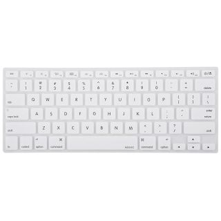 MOSISO Silicone Keyboard Cover Compatible with MacBook Air 13 inch A1466 A1369 2010-2017&Compatible with MacBook Pro 13/15 inch (with/without Retina Display, 2015 or Older Version), White