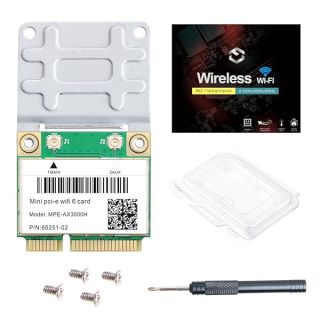 MPE-AX3000H WiFi 6 Wireless Card Dual Band 802.11ax Half Mini PCI-E WiFi Card PCI Express Network Adapter BT5.2 2.4GHz 574Mbps 5GHz 2.4Gbps(160MHz) for Windows 10/11 64 bit Better 7260HMW WiFi Card