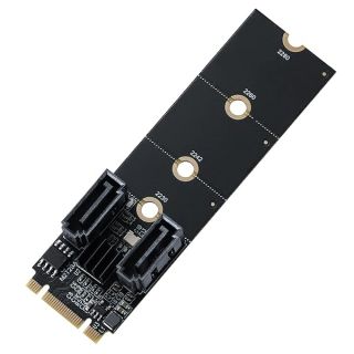 Upgrade Your Storage: MZHOU 2 SATA Port M.2 B+M Key Card for NGFF 2230-2280 - Windows & Linux Compatible