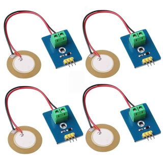 MakerHawk 4pcs Analog Ceramic Piezo Vibration Sensor Module 3.3V/5V for Arduino DIY Kit