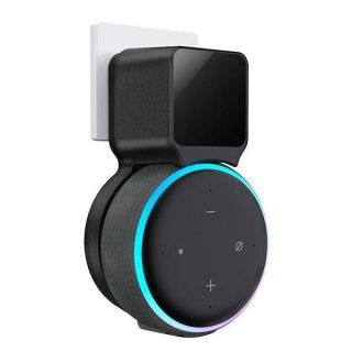 Maxonar Echo Dot Wall Mount Holder, Echo Dot Mount 3rd Generation Space-Saving Accessories for Dot Smart Speakers, Clever Echo Dot Accessories with Built-in Cable Management Hide Messy Wires