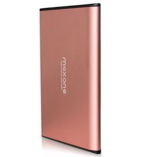 Maxone 320GB Ultra Slim Portable External Hard Drive - USB 3.0 for PC, Mac, PS4, Xbox One - Stylish Rose Pink