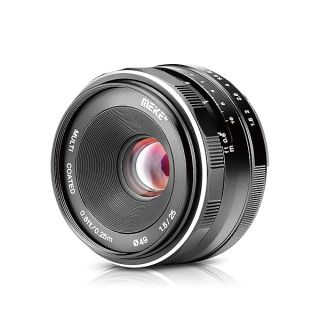 Meike 25mm F1.8 APS-C Large Aperture Wide Angle Lens Manual Focus Lens Compatible with Sony E Mount Mirrorless Cameras NEX 3 3N 5 NEX 5T NEX 6 7 A6400 A5000 A5100 A6000 A6100 A6300 A6500 A6600 A6700