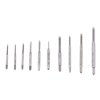 Mini Hand Tap, M1 to M3.5 Machine Hand Screw Thread Taps Set Thread Metric Plug Tap Drill Bits Thread Screw Tap Tool Set 10pcs for Clocks and Watches Tapping