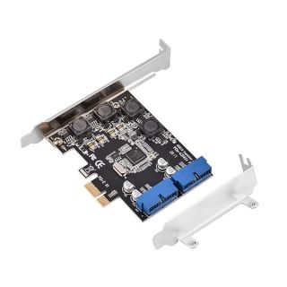 Mini PCI E PCI Express USB 3.0 Expansion Card to Internal 2 Port 19Pin Header Fast 5Gbps PCI Express USB 3.0 Card Adapter with Low for winXP ,