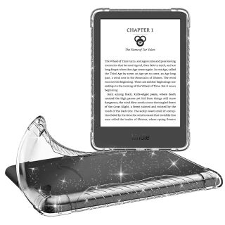 MoKo Case for 6&amp;quot; All-New Kindle (11th Generation-2022 Release), Ultra Clear Soft Flexible Transparent TPU Skin Bumper Back Cover Shell, Clear Glitter