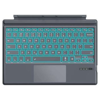 MoKo Ultra-Slim Bluetooth Keyboard for Microsoft Surface Pro 3-7 Plus | 7-Color LED Backlit & Rechargeable Battery