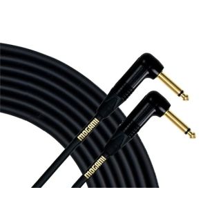 Mogami Gold INSTRUMENT-18RR Guitar Instrument Cable, 1/4" TS Male Plugs, Gold Contacts, Right Angle Connectors, 18 Foot