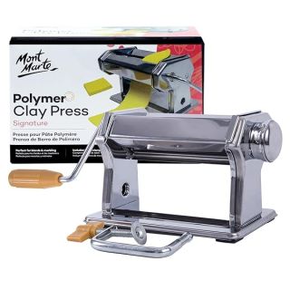 Mont Marte Polymer Clay Press Signature with Adjustable Rollers (9 Settings) Durable Steel, Ideal for Conditioning Polymer Clay