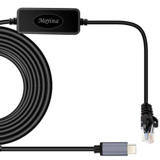 Moyina USB C to RJ45 Gigabit Ethernet Cable for MacBook, Windows, Chromebook & More - Fast, Reliable Connection