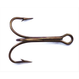 Mustad 3551 Classic Treble Standard Strength Fishing Hooks | Tackle for Fishing Equipment | Comes in Bronz, Nickle, Gold, Blonde Red, [Size 7/0, Pack of 25], Bronze