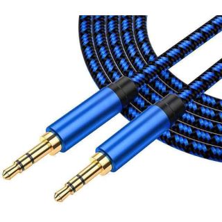 NC XQIN 65ft Aux Cord - Premium 3.5mm Nylon Braided Audio Cable for Car, Headphones, Speakers & More