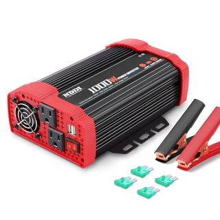 NDDI POWER 1000W Car Power Inverter, DC 12V to AC 110V Car Inverter with Dual AC Outlets and Dual 3.1A Quick Charging USB Port Car Adapter