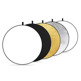 NEEWER 32 Inch/80 Centimeter Light Reflector Light Diffuser 5 in 1 Collapsible Multi Disc with Bag - Translucent, Silver, Gold, White, and Black for Studio Photography Lighting and Outdoor Lighting