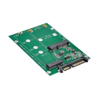 NFHK 2 in 1 Combo Mini PCI- E 2 Lane M.2 NGFF &amp; mSATA SSD to SATA 3.0 III Adapter Converter PCBA