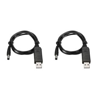 NOYITO DC to DC USB 5V to 9V DC Jack 5.5mm x 2.1 2.5mm Boost Power Module Converter Cable USB Boost Cable 3.2 ft (Pack of 2)