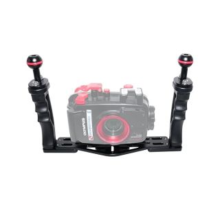 NS10 Underwater Camera Tray with Extendable Handle Grips for GoPro & RX100 - Durable Aluminum & Rubber Design