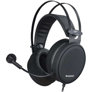 NUBWO N7 Stereo Gaming Headsets with Noise Canceling Mic for Xbox, PS5, PS4, PC, Adaptive Headband, Easy Control (Black)