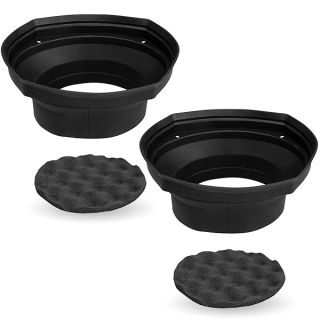 NVX XBAF69 2 Piece Universal 6x9” Silicone Rubber Speaker Baffles with Self Adhesive Foam Base Pad