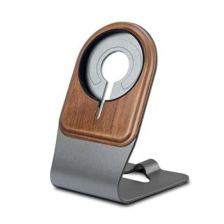 Natural Walnut Wood Stand for Apple MagSafe Charger - Compatible with iPhone 16/15/14/13/12 Series