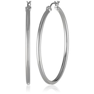 Nine West "Classics" Silver-Tone Petite Hoop Earrings