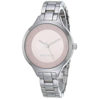 Shop Nine West Women's Japanese Quartz Dress Watch NW/2225LPSV - Silver Metal Strap, Stylish & Elegant Timepiece