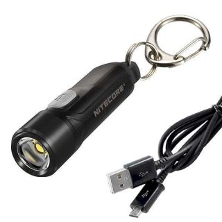 Buy Nitecore Tiki LE Keychain Flashlight - 300 Lumens, USB-C Rechargeable, Red & Blue Light, Includes LumenTac Cable