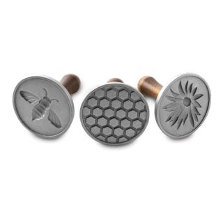 Nordic Ware 01250 Honey Bee Cookie Stamps, Set of 3, Grey