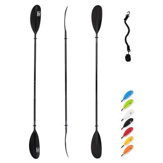 OCEANBROAD Kayak Paddle 90.5in/230cm Alloy Shaft Kayaking Boating Canoeing Oar with Paddle Leash 1 Paddle, Black