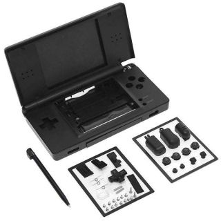 OSTENT Black Repair Parts Kit for Nintendo DS Lite NDSL - Full Housing Shell Replacement