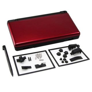 OSTENT Red & Black Repair Parts Kit for Nintendo DS Lite NDSL - Full Housing Shell Replacement