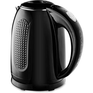 OVENTE Portable Electric Kettle Stainless Steel Instant Water Boiler Heater 1.7 Liter 1100W Double Wall Insulated Fast Boiling with Automatic Shut Off for Coffee Tea & Cold Drinks, Black KD64B