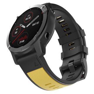 OVERSTEP Yellow Watch Band for Fenix 5/6/7, Forerunner 935/945 & More - Durable & Stylish Replacement