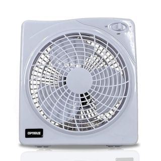 Optimus F-1022 10-Inch 2 Speed Box Fan, White