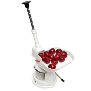 Orchard Cherry Pit Remover Tool with Pit Container and Suction Base, Cherry Pitter Stoner, Quickly Remove Cherry Pits for Large or Small Batches of Cherries