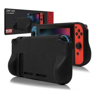 Orzly Grip Case for Nintendo Switch - Protective Back Cover with Comfort Grips (Not OLED) for Handheld Gaming