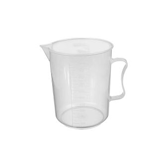 Othmro Measuring Cup 1000ml pp Plastic Graduated Beaker Clear with Handle for Lab Kitchen Liquids 1pcs