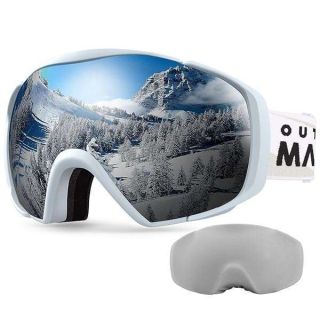 OutdoorMaster Ski Goggles with Cover Snowboard Snow Goggles OTG Anti-Fog for Youth Teenager, A02 Vlt 9.5%