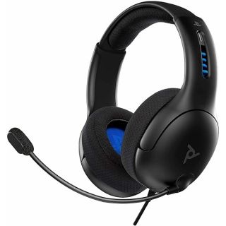 PDP LVL50 Wired Headset with Noise Cancelling Microphone: Black - PS5/PS4