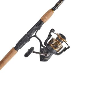 PENN 7’ Battle III Fishing Rod and Reel Spinning Combo, 7’, 1 Graphite Composite Fishing Rod with 6 Reel, Durable, Break Resistant and Lightweight, Black/Gold