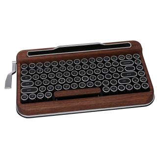 PENNA Bluetooth Keyboard with Black Chrome Keycap(US language) (Switch-Cherry Mx Brown, Special Wood)