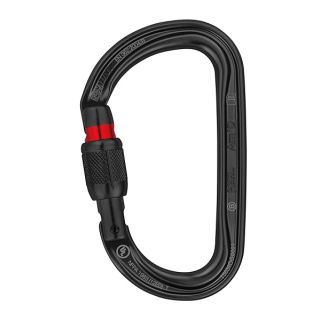 PETZL, AM'D Carabiner, Black, Screw-Lock