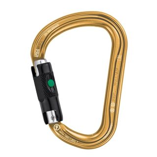 PETZL, William carabiner - lightweight asymmetrical large-capacity carabiner, Gold, Ball-Lock