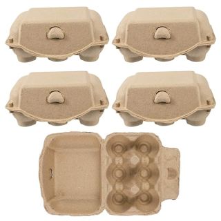 POPETPOP Egg Cartons - Egg Tray Egg Folding Storage Box Portable Carton 6-Grid Egg Rack Chicken Farm Equipment 5pcs