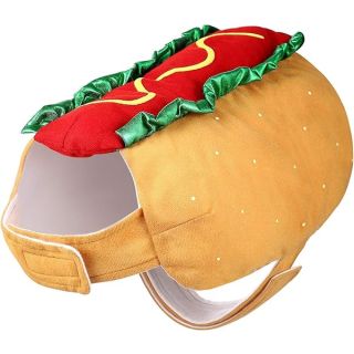 POPETPOP Hot Dog Design Pet Costume, Funny Warm Hoodie for Dogs and Cats, Halloween Christmas Apparel Cosplay for Puppies and Kitten - Size M