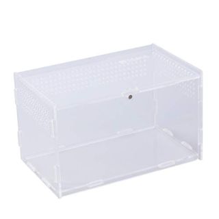 POPETPOP Reptile Breeding Box - Acrylic Terrarium Containers Portable Reptile Terrarium Habitat for Mini Pet Houses