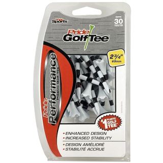 PRIDE GOLF TEE Golf Spikes 30 Count Golf Tees, White, 2.75 US