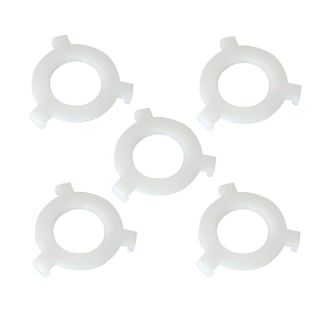 PZRT 5pcs Lampshade Reducing Rings E27 to E14 Adapter Converters Lamp Accessories, 1-9/16 Inch (40MM) Become 1-1/7 Inch (29MM), White